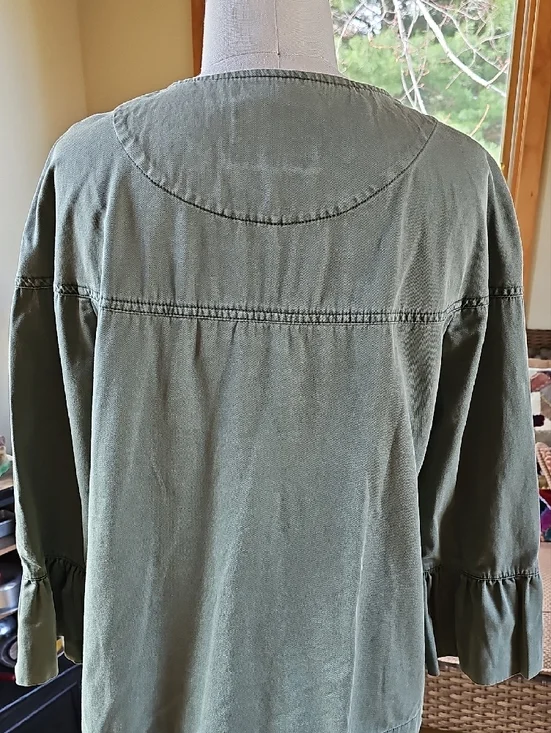 Sanctuary Olive Green Utility Jacket with Front Pockets Size Medium - Picture 3 of 7